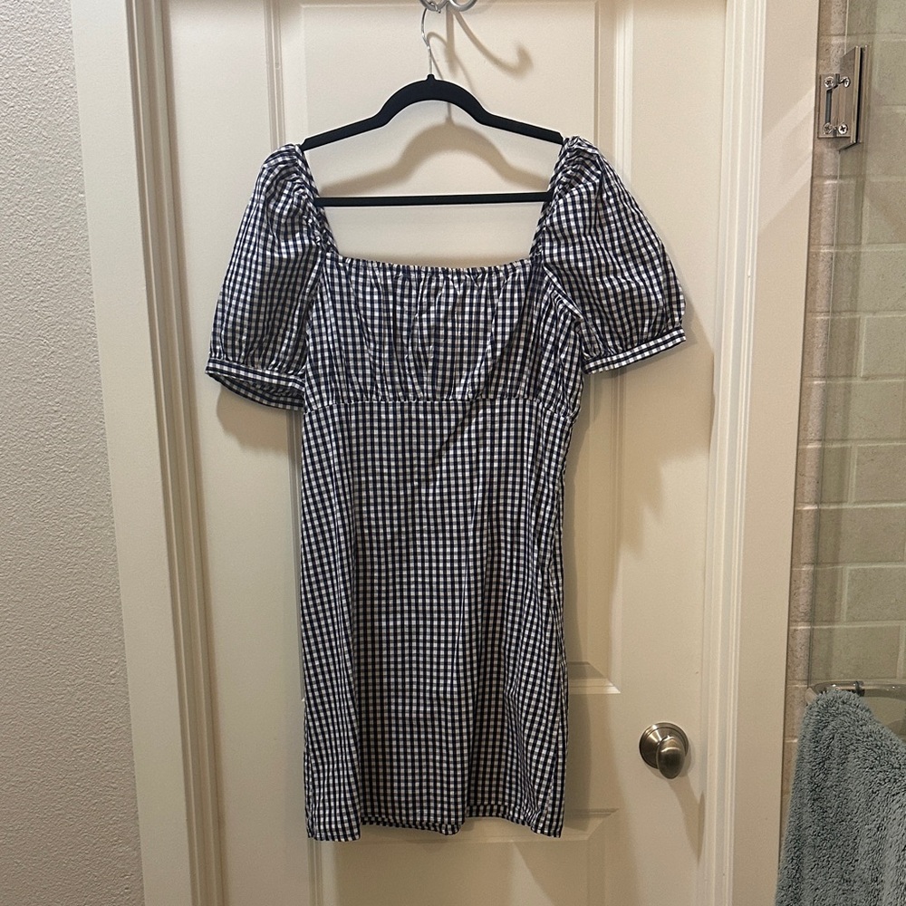 Classic Blue and White Gingham Dress